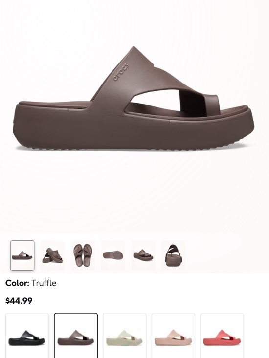 CROCS Shoes - CROCS Truffle Brown Slide Sandals